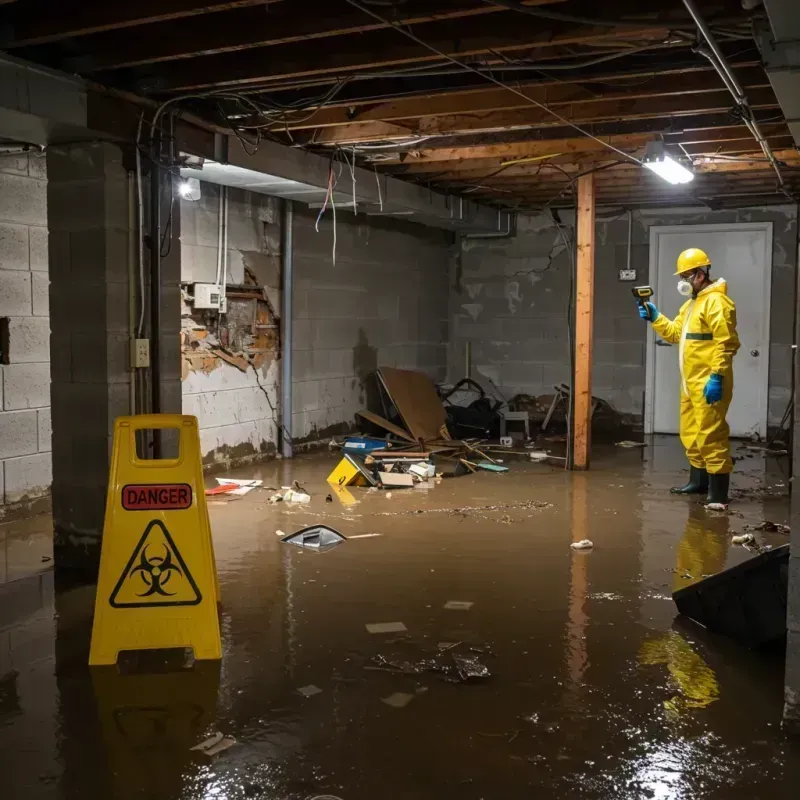 Flooded Basement Electrical Hazard in Rural Retreat, VA Property