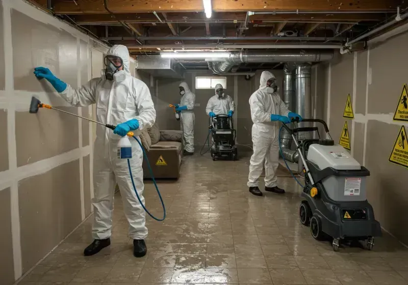 Basement Moisture Removal and Structural Drying process in Rural Retreat, VA